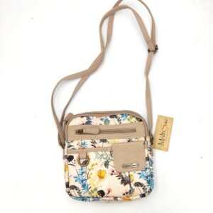 Bolso con correa color Beige con estampado floral - Multi Sac