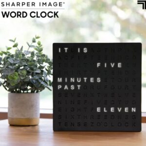 Alternative view of Reloj digital de mesa con iluminación LED de letras - Sharper Image®