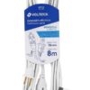 Extensión eléctrica doméstica blanca de 8m - VOLTECK