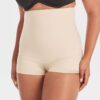 Short de licra moldeadora de cintura alta para mujer Talla L, Nude - Maidenform