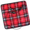 Almohadilla termica con entrada para cargador de carros, rojo a cuadros - ZONETECH