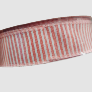 Alternative view of Liston color rosa y blanco a rayas de 1.5" de ancho - Member's Mark