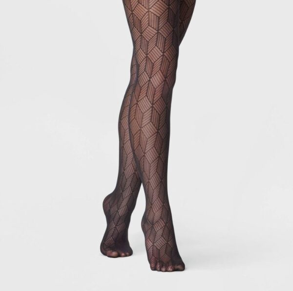Medias con estampado geométrico para mujer Talla M/L, negro - A New Day™