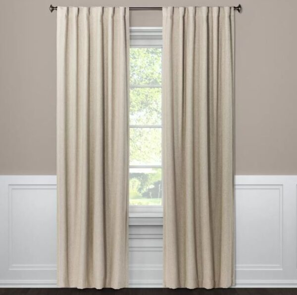Par de paneles de cortina Aruba de 50" x 63", color beige - Threshold™