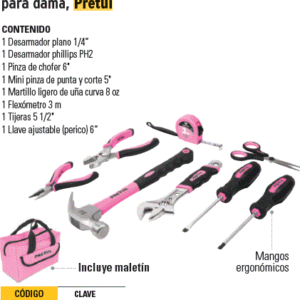 Alternative view of Juego de 8 herramientas caseras para dama marca Pretul