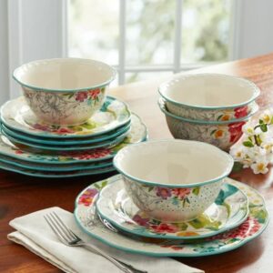 Alternative view of Juego de vajilla de 12 piezas ceramica - The Pioneer Woman Blooming