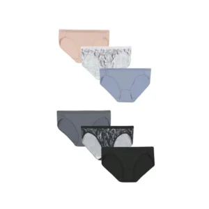 Paquete de 5 calzones talla XL tipo bikini marca Hanes