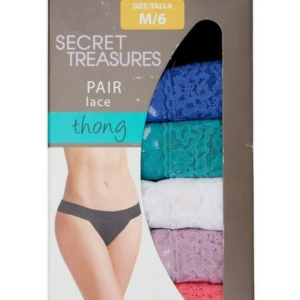 Alternative view of Paquete de 5 calzones de corte pequeño de encaje talla L/7 marca Secret treasures