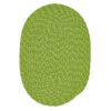 Alfombra trenzada reversible ovalada de 20" x 30", verde - Better Trends Sunsplash