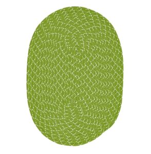 Alfombra trenzada reversible ovalada de 20" x 30", verde - Better Trends Sunsplash