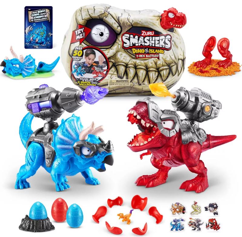 Juguete de minifiguras sorpresa de ZURU Smashers Dino Island T-Rex