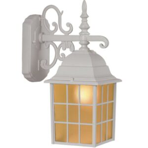 Farol de luz para pared de 14,37" de 100W, vidrio escarchado - Portfolio
