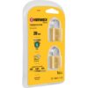 Paquete de 2 candados gemelos con gancho corto de 20 mm - Marca Hermex
