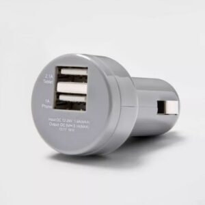 Alternative view of Cargador de carro USB de 2 puertos - Marca Heyday