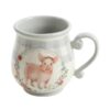 Juego de 4 tazas de ceramica gris de 16 oz, diseño de cerdito - The Pioneer Woman