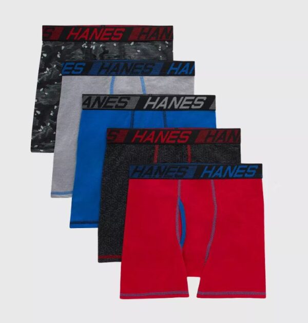 Paquete de 5 calzones boxer para niño Talla S/6-7 - Hanes