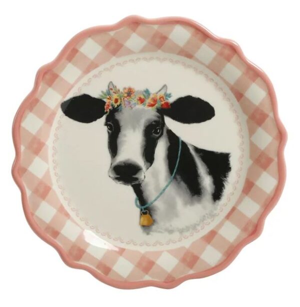 Juego de 6 platos para aperitivo de 7", rosa/cow - The Pioneer Woman