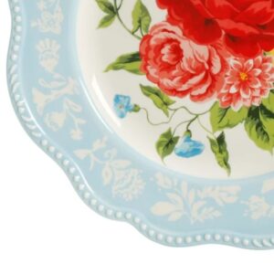 Alternative view of Juego de 6 platos llanos de ceramica de 10.75", Sweet Rose - The Pioneer Woman