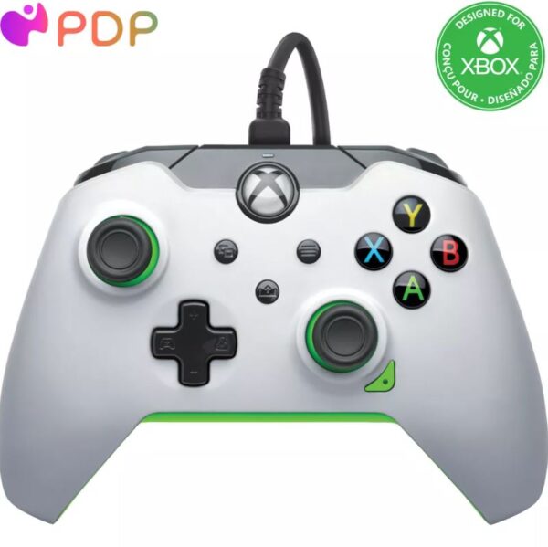 Control de videojuegos de cable para Xbox Series X|S/Xbox One  - Blanco neón
