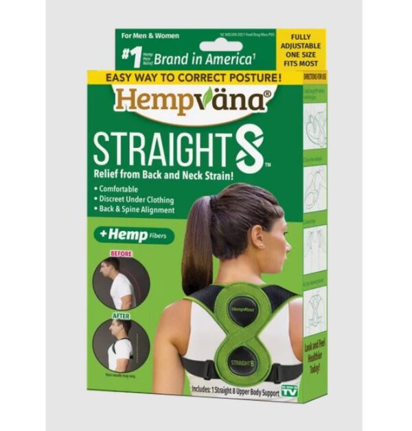 Corrector de postura ligero ajustable, one size - Hempvana Straight