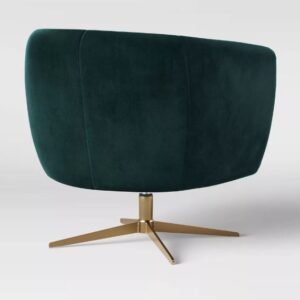 Alternative view of Sillón Giratorio de Terciopelo, Verde Bosque - Threshold™