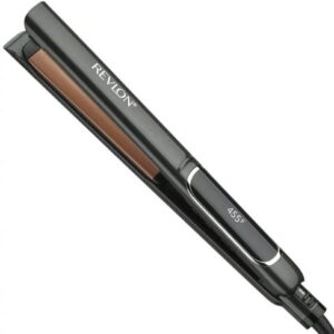 Plancha alisadora de cabello, color negro de 1" - Marca Revlon