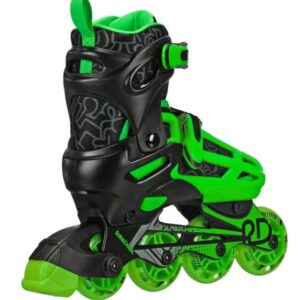 Alternative view of Patines para niño 2 en 1 Talla 12-2V, color negro y verde - Roller Derby