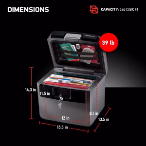 Alternative view of Caja fuerte impermeable, resistente al fuego y con cerradura marca SentrySafe