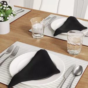 Alternative view of Par de servilletas de tela, color gris oscuro - Threshold™