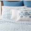 Juego de cama de 8 piezas Tamaño King con estampado de bordes, Azul claro - Threshold™
