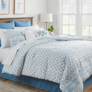 Alternative view of Juego de cama de 8 piezas Tamaño King con estampado de bordes, Azul claro - Threshold™