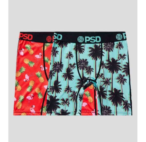 Paquete de 2 bóxer para niños Talla M de estampado tropical - PSD