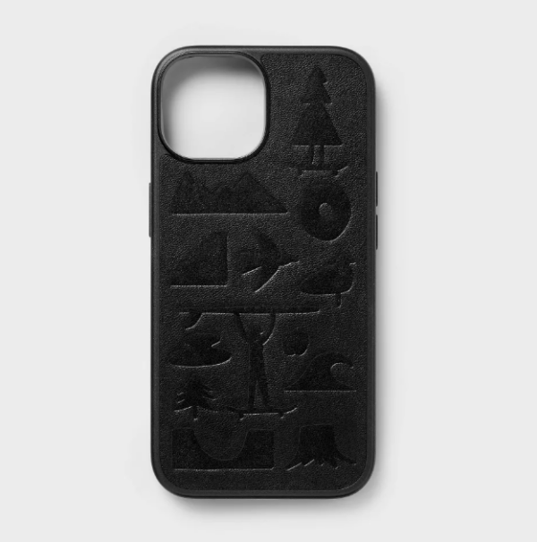 Funda de tipo piel sintética con MagSafe para iPhone 15/iPhone 14/iPhone 13, negro - heyday™