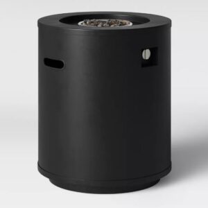 Alternative view of Chimenea para patio de metal redonda, Negra - Threshold™