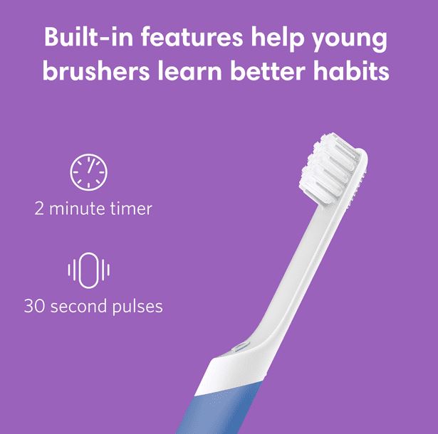 Cepillo de dientes eléctrico Infantil de cabeza completa, azul - Quip - Imagen 5