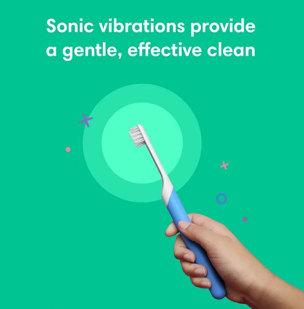 Cepillo de dientes eléctrico Infantil de cabeza completa, azul - Quip - Imagen 6