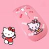 Mouse inalambrico de Hello Kitty, rosa con moñitos