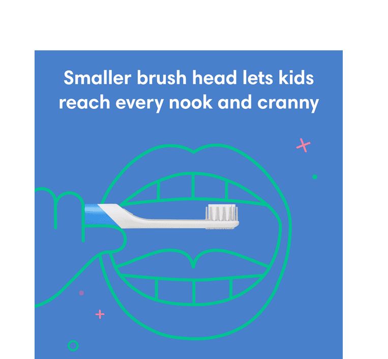 Cepillo de dientes eléctrico Infantil de cabeza completa, azul - Quip - Imagen 3