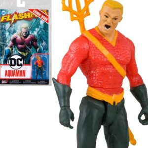 Alternative view of Comic de Aquaman Flashpoint con figura de acción de 3"- Page Punchers