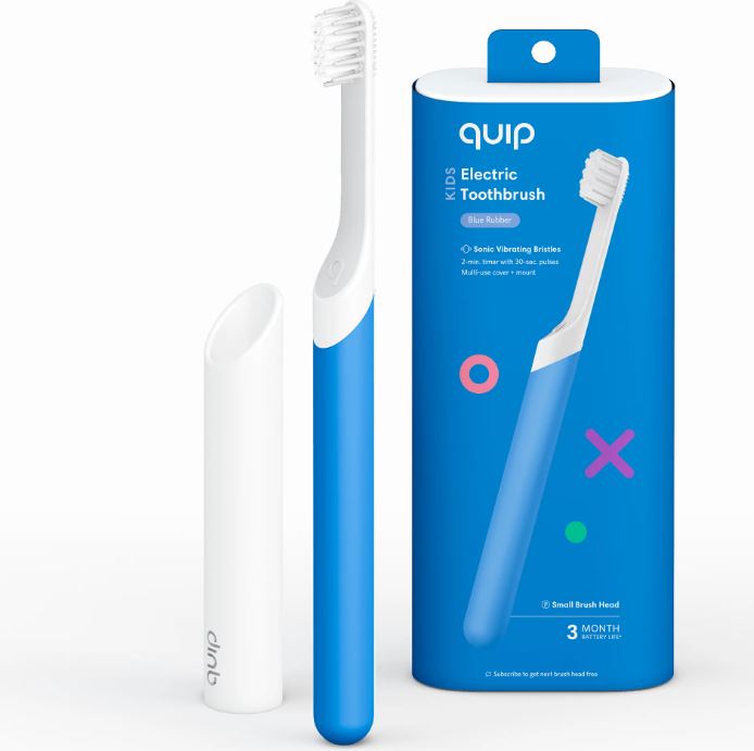 Cepillo de dientes eléctrico Infantil de cabeza completa, azul - Quip