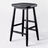 Taburete de bar Haddonfield de madera sin respaldo, negro - Threshold™