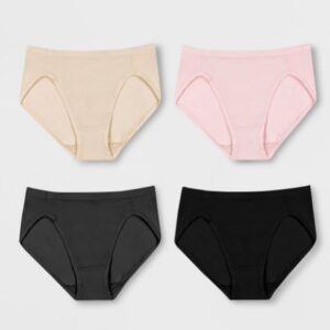 Paquete de 4 bikinis para mujer, talla 9/2XL - Marca Hanes Premium