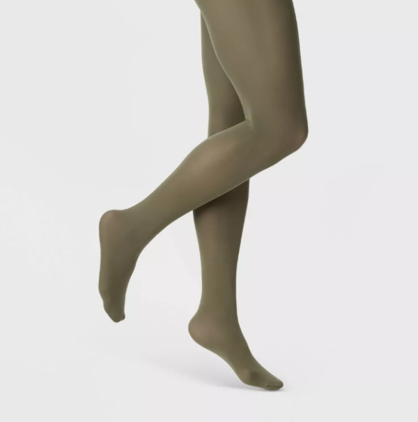 Medias opacas para mujer Talla S/M, color verde oliva - A New Day™
