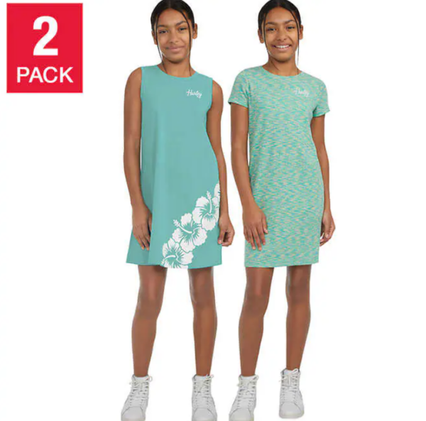 Par de vestidos para niñas Youth Talla L 14/16, Verde - Hurley