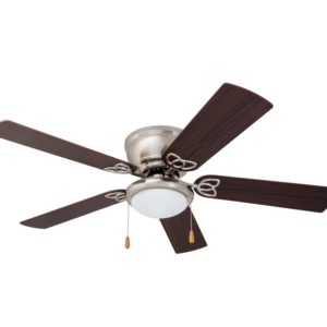 Ventilador de techo con luz de níquel cepillado de 52" - Prominence Home