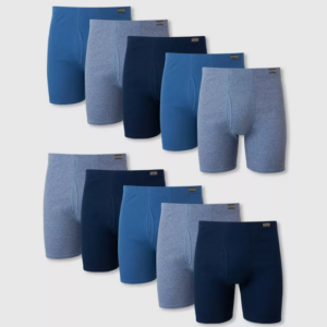 Paquete de 9 boxer para hombre Talla M, Azul - Hanes