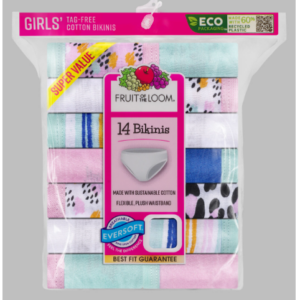 Alternative view of Paquete de 14 calzones bikini para niña Talla 14 - Fruit of the Loom