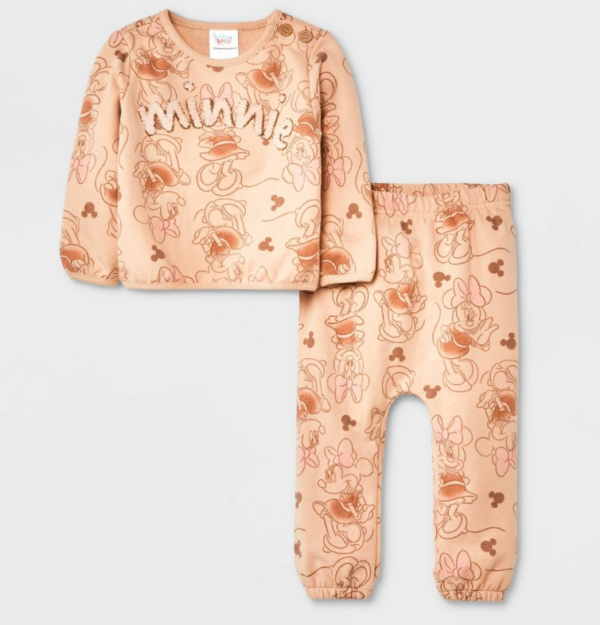 Conjunto de ropa para bebé niña Talla 6-9M, Marrón de Minnie Mouse