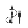 Cable universal 3 en 1, lightning, Tipo C, Micro-USB de 4 FT