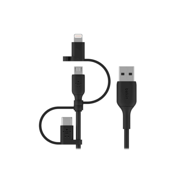 Cable universal 3 en 1, lightning, Tipo C, Micro-USB de 4 FT